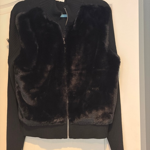 No Comment Jackets & Blazers - Black Faux Fur Women's Jacket